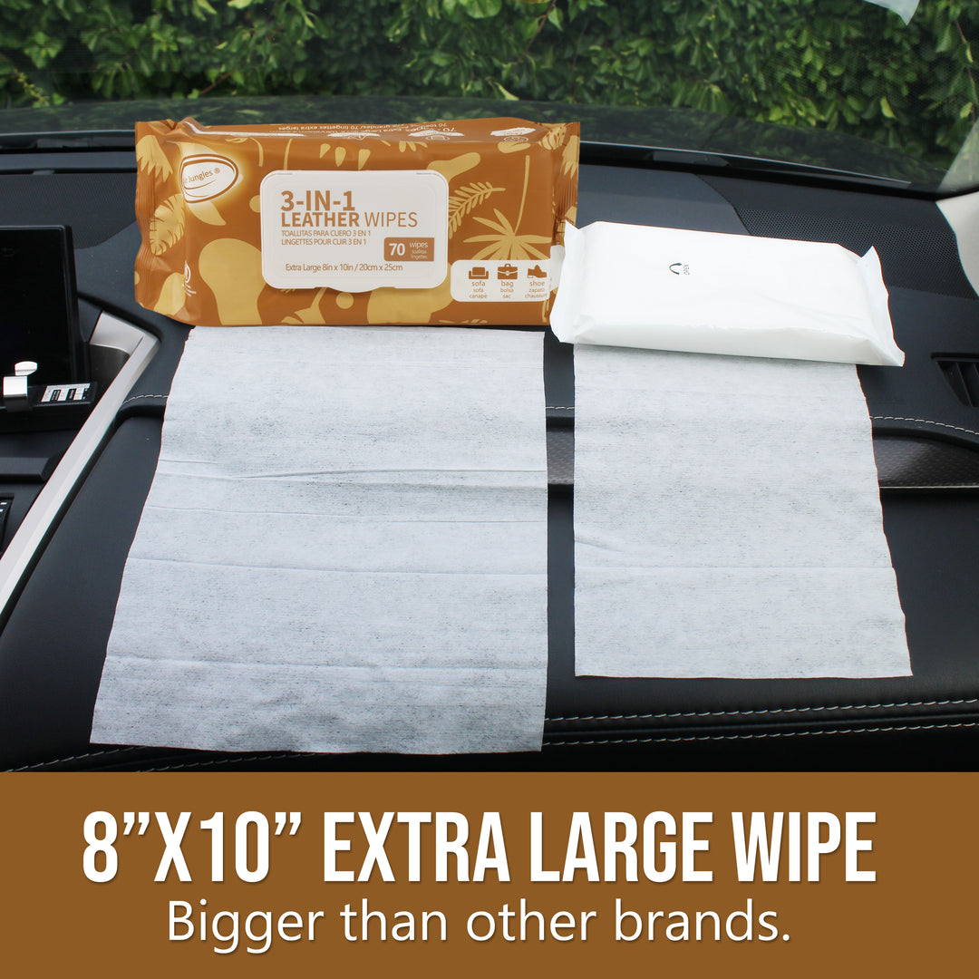 Air Jungles 3in1 Leather Wipes 70 Count