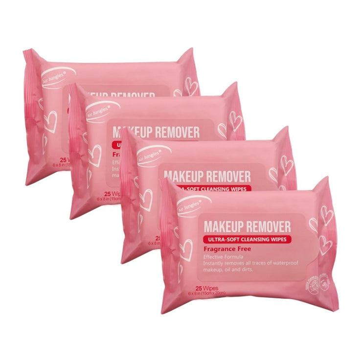 Makeup Remover Wipes 25 Count (Pack of 4)