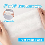 Glass Wipes 70ct, Extra Large, 8in x 10in