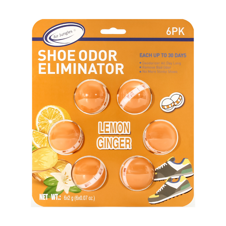 Shoe Odor Eliminator Ball, Lemon Ginger