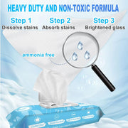 Glass Wipes 70ct, Extra Large, 8in x 10in