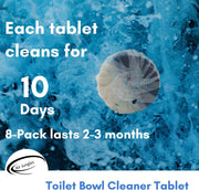 Automatic Toilet Bowl Tablet, Blue and Bleach