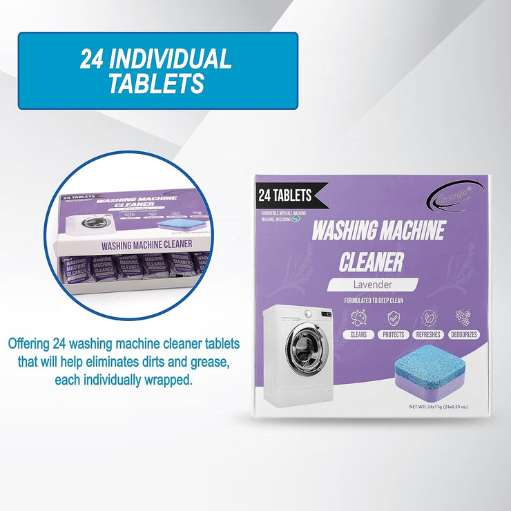 Washing Machine Cleaner Tablets 24 Count, Lavender Scent