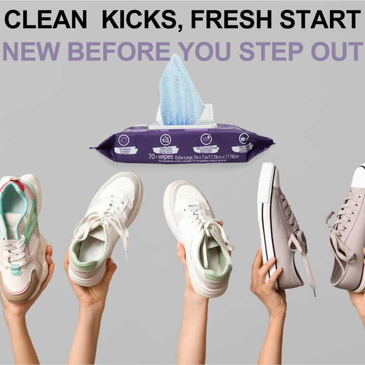 Air Jungles Shoe Cleaning Wipes 70 Count (Pack of 3)