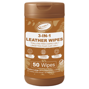 Air Jungles 3in1 Leather Wipes 50 Count, Extra Large 8" x 10" Size