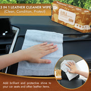 Air Jungles Cleaning Wipes Bundle, Leather Cleaner Wipes, Glass & Window Wipes, and All-Purpose Cleaning Wipes