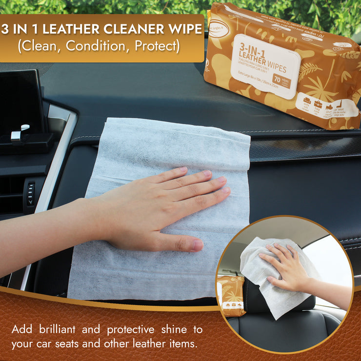 Air Jungles Cleaning Wipes Bundle, Leather Cleaner Wipes, Glass & Window Wipes, and All-Purpose Cleaning Wipes