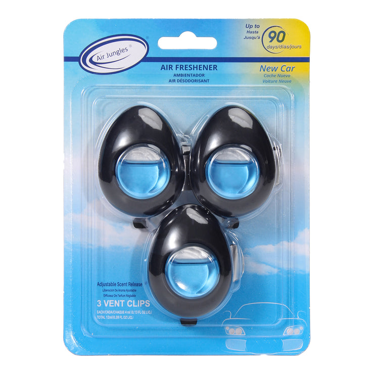 Car Air Freshener Vent Clip 3-pack, New Car Scent