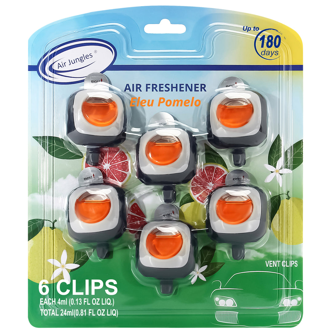 Air Jungles Car Air Freshener Vent Clip, Eleu Pomelo® Scent