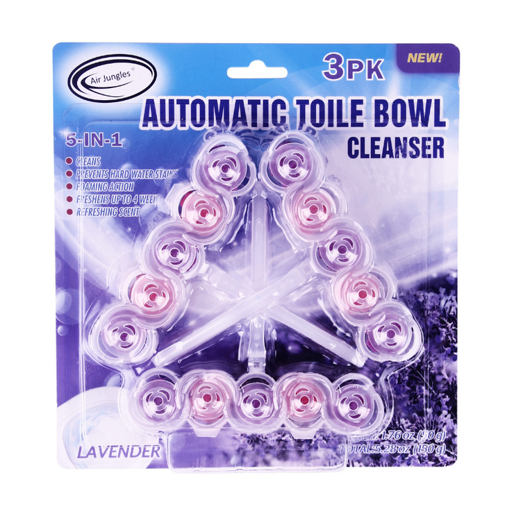 Automatic Toilet Bowl Cleanser Rim Hanger, Lavender