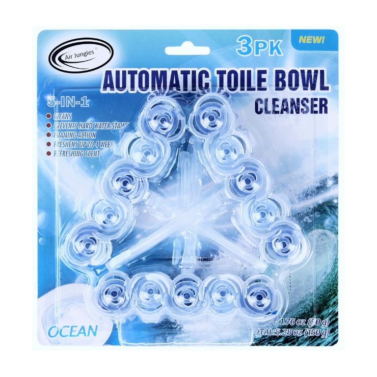 Automatic Toilet Bowl Cleanser Rim Hanger, Ocean